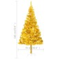 vidaXL Künstlicher Weihnachtsbaum mit Beleuchtung & Ständer Gold 180cm vidaXL Künstlicher Weihnachtsbaum mit Beleuchtung & Ständer Gold 180cm