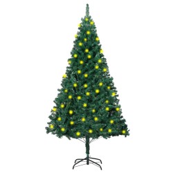 vidaXL Künstlicher Weihnachtsbaum Beleuchtung Buschige Zweige 180 cm