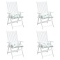 Stuhlkissen 4 Stk. Blattmuster 50x50x7 cm Oxford-Gewebe Stuhlkissen 4 Stk. Blattmuster 50x50x7 cm Oxford-Gewebe