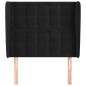 vidaXL Kopfteil mit Ohren Schwarz 83x23x118/128 cm Samt