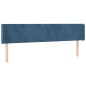 vidaXL Kopfteil mit Ohren Dunkelblau 183x16x78/88 cm Samt vidaXL Kopfteil mit Ohren Dunkelblau 183x16x78/88 cm Samt