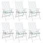Stuhlkissen 6 Stk. Blattmuster 50x50x7 cm Oxford-Gewebe Stuhlkissen 6 Stk. Blattmuster 50x50x7 cm Oxford-Gewebe