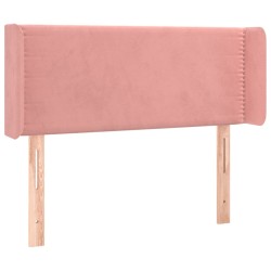 vidaXL Kopfteil mit Ohren Rosa 83x16x78/88 cm Samt