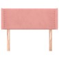 vidaXL Kopfteil mit Ohren Rosa 83x16x78/88 cm Samt