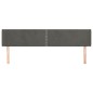 vidaXL Kopfteil mit Ohren Dunkelgrau 183x16x78/88 cm Samt vidaXL Kopfteil mit Ohren Dunkelgrau 183x16x78/88 cm Samt