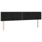 vidaXL Kopfteil mit Ohren Schwarz 203x16x78/88 cm Samt