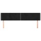 vidaXL Kopfteil mit Ohren Schwarz 203x16x78/88 cm Samt