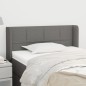vidaXL Kopfteil mit Ohren Dunkelgrau 93x16x78/88 cm Stoff