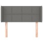 vidaXL Kopfteil mit Ohren Dunkelgrau 93x16x78/88 cm Stoff