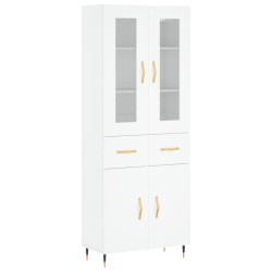 Highboard Weiß 69,5x34x180 cm Holzwerkstoff