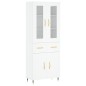 Highboard Weiß 69,5x34x180 cm Holzwerkstoff Highboard Weiß 69,5x34x180 cm Holzwerkstoff