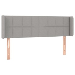 vidaXL Kopfteil mit Ohren Hellgrau 147x16x78/88 cm Stoff