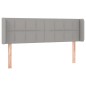 vidaXL Kopfteil mit Ohren Hellgrau 147x16x78/88 cm Stoff