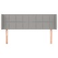 vidaXL Kopfteil mit Ohren Hellgrau 147x16x78/88 cm Stoff