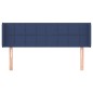 vidaXL Kopfteil mit Ohren Blau 147x16x78/88 cm Stoff vidaXL Kopfteil mit Ohren Blau 147x16x78/88 cm Stoff
