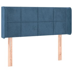 vidaXL Kopfteil mit Ohren Dunkelblau 93x16x78/88 cm Samt