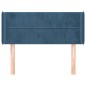 vidaXL Kopfteil mit Ohren Dunkelblau 93x16x78/88 cm Samt