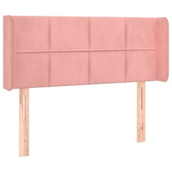 vidaXL Kopfteil mit Ohren Rosa 103x16x78/88 cm Samt