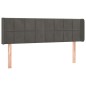 vidaXL Kopfteil mit Ohren Dunkelgrau 147x16x78/88 cm Samt