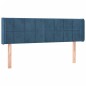 vidaXL Kopfteil mit Ohren Dunkelblau 147x16x78/88 cm Samt