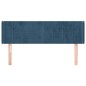 vidaXL Kopfteil mit Ohren Dunkelblau 147x16x78/88 cm Samt
