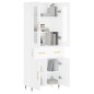 Highboard Weiß 69,5x34x180 cm Holzwerkstoff Highboard Weiß 69,5x34x180 cm Holzwerkstoff