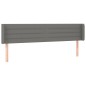 vidaXL Kopfteil mit Ohren Dunkelgrau 203x16x78/88 cm Stoff vidaXL Kopfteil mit Ohren Dunkelgrau 203x16x78/88 cm Stoff