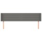 vidaXL Kopfteil mit Ohren Dunkelgrau 203x16x78/88 cm Stoff vidaXL Kopfteil mit Ohren Dunkelgrau 203x16x78/88 cm Stoff