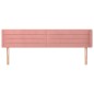 vidaXL Kopfteil mit Ohren Rosa 183x16x78/88 cm Samt
