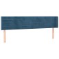 vidaXL Kopfteil mit Ohren Dunkelblau 203x16x78/88 cm Samt vidaXL Kopfteil mit Ohren Dunkelblau 203x16x78/88 cm Samt