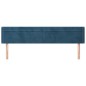 vidaXL Kopfteil mit Ohren Dunkelblau 203x16x78/88 cm Samt vidaXL Kopfteil mit Ohren Dunkelblau 203x16x78/88 cm Samt