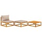 3-tlg. Garten-Lounge-Set mit Kissen Massivholz Akazie 3-tlg. Garten-Lounge-Set mit Kissen Massivholz Akazie