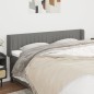 vidaXL Kopfteil mit Ohren Dunkelgrau 163x16x78/88 cm Stoff