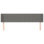 vidaXL Kopfteil mit Ohren Dunkelgrau 163x16x78/88 cm Stoff