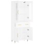 Highboard Weiß 69,5x34x180 cm Holzwerkstoff Highboard Weiß 69,5x34x180 cm Holzwerkstoff