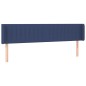 vidaXL Kopfteil mit Ohren Blau 163x16x78/88 cm Stoff vidaXL Kopfteil mit Ohren Blau 163x16x78/88 cm Stoff