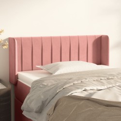 vidaXL Kopfteil mit Ohren Rosa 103x16x78/88 cm Samt