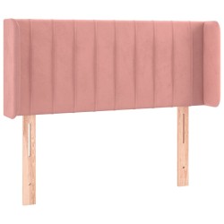 vidaXL Kopfteil mit Ohren Rosa 103x16x78/88 cm Samt