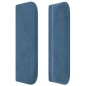 vidaXL Kopfteil mit Ohren Dunkelblau 147x16x78/88 cm Samt