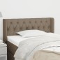 vidaXL Kopfteil mit Ohren Taupe 103x16x78/88 cm Stoff