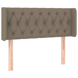 vidaXL Kopfteil mit Ohren Taupe 103x16x78/88 cm Stoff