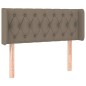 vidaXL Kopfteil mit Ohren Taupe 103x16x78/88 cm Stoff