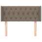 vidaXL Kopfteil mit Ohren Taupe 103x16x78/88 cm Stoff