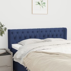 vidaXL Kopfteil mit Ohren Blau 163x16x78/88 cm Stoff
