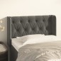 vidaXL Kopfteil mit Ohren Dunkelgrau 83x16x78/88 cm Samt vidaXL Kopfteil mit Ohren Dunkelgrau 83x16x78/88 cm Samt