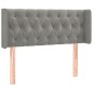 vidaXL Kopfteil mit Ohren Hellgrau 93x16x78/88 cm Samt