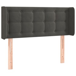 vidaXL Kopfteil mit Ohren Dunkelgrau 83x16x78/88 cm Samt