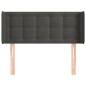 vidaXL Kopfteil mit Ohren Dunkelgrau 83x16x78/88 cm Samt
