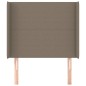 vidaXL Kopfteil mit Ohren Taupe 83x16x118/128 cm Stoff