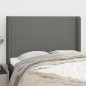 vidaXL Kopfteil mit Ohren Dunkelgrau 147x16x118/128 cm Stoff